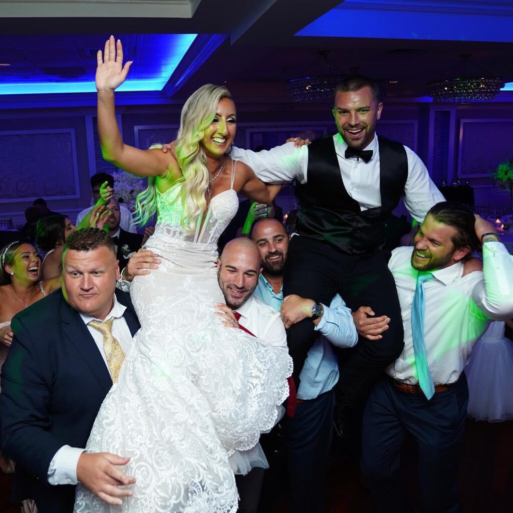 packed dance floor at The Watermill wedding